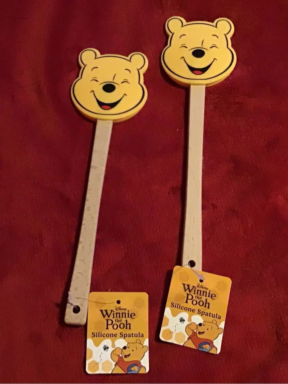Disney Winnie the Pooh Yellow Silicone Spatulas - Set of 2